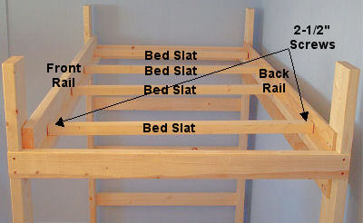 Loft Bed Assembly Instructions, Bunk Bed Slats