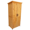 Solid Wood Outdoor Vertical Storage Shed
