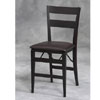 Wenge Firenze Folding Chair with Vinyl Seat - Set of 2-LHD-0