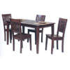 5 Pc Hardwood Dining Set 02800T23SET-01-KD (LN)