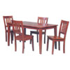 5 Pc Hradwood Dining Set 02801CHYSET-01-KD (LN)