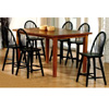 7-Pc Black and Brown Dining Set 100311/12 (CO)