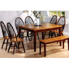 7-Pc Honey Oak and Chestnut Dining Set 100341/5579A (CO)