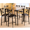 Black Metal Counter Height Dining Set 100368 (CO)