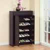 Studio 5-shelf Red Cocoa Shoe Cabinet 10340(O205)
