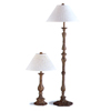 2-Pc Antique Finish Table And Floor Lamp 1185 (CO)