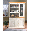 Antique White/Light Oak Buffet & Hutch 1217-47 (WD)