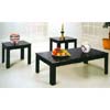 3-Piece Parquet Coffee/End Table Set 1600-BLK (ML)