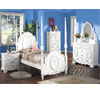 Flora Post Bedroom Set in White Finish 1657/1660 (A)