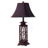 Wrought Iron Antique Burgundy Finish Table Lamp 1998 (CO)