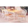 Solid Wood 5-Piece Natural/White Dinette Set 2247/2482 (Au)