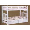 White Finish Twin/Twin Bunk Bed 2354 (A)