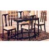 5 -Piece Black Finish Queen Anne Dinette Set 2518BK (A)