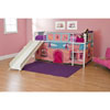 Princess Castle Twin Loft Bed with Slide 27943105(WFS)
