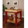 Color Story Red Butcher Block Work Island 286-416 (PW)