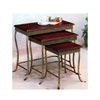 Brushed Bronze Three Pieces Nesting Table Set 3228(CO)