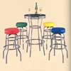 Chrome Bar Table And Stool 5-Piece Set 3253 (IEM)