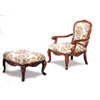 Cherry Finish Chair And Ottoman 3613/14 (CO)