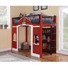 Solid Wood Fire House Twin Loft Bed 37085HF(WFS)