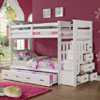 Allentown White Wood Twin Twin Bunk Bed 37370 (AFS)