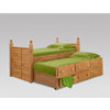 Twin Or Full Panel Post Captain Bed 3981_(PC)
