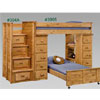 Twin/Twin Loft Bed With Stairs And Drawers 3995/304A(PC)