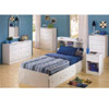 White Twin Bed with Bookcase Headboard 400090/91 (CO)