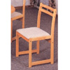 Natural Wood Chair With Padded Seat 4125 (CO)