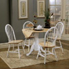 5 Piece Natural White Drop Leaf Dining Set 4241/4129 (CO)