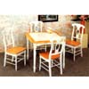 5-Pc Solid Wood Dinette Set In Natural/White 4141-17 (CO)