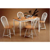 5-Pc Natural/White Solid Wood Dinette Set 4147/4129 (CO)