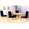 5-Pc Natural Finish Dinette Set 4158/4102BK (PJu)