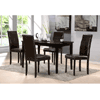 Solid Wood Dinette Set In Cappuccino Finish 4159/4107(PJ)