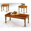 3-Pc Oak Finish Coffee And End Table Set 4324 (CO)