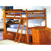 Twin-Twin Spindle Bunk Bed With Bookcase  4521_ (ML)