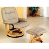 Leatherette Swivel Recliner With Ottoman 4569 (CO)