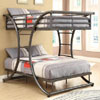 Gunmetal Finish Metal Full Over Full Bunk Bed 460078(CO)