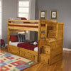 Solid Wood Full/Full  Stairway Bunk Bed 460096/8(CO)