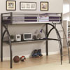 Metal Twin Loft Bed In Black/Silver 460110(COFS)