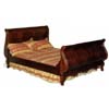 Carved Sleigh Bed In Cherry Finish 4900_ (CO)