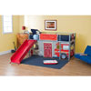 Fire Department Twin Loft Bed with Slide 5513298(WFS)