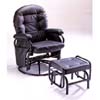 Black Color Glider Rocker With Ottoman 5595 (IEM)