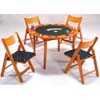5-Piece Oak Card Table w/ Chairs Set 6184-86 (WD)