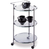 Circular Kitchen Serving Cart in Metallic Finish 62943(OI)