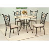 5-Pc Marble Top Dinette Set 6295-5 (WD)