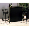 3-Pc Black Bar Unit  & Swivel Stools 2238BK/2398BK (PJ)