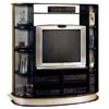 Black Entertainment Center With Silver Accents 6507 (CO)