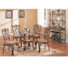 5-Pc Cafe Glass Top Dining Set 6645/6647 (A)