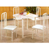 5-Pc Set Ivory Metal Dining Set 688 (CO)