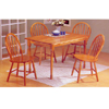 5 Pc Oak Finish Dining Set 7014 (A)